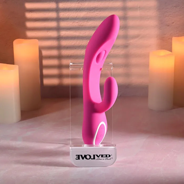 Evolved G TAPPER USB Rechargeable Rabbit Vibrator Pink Evolved