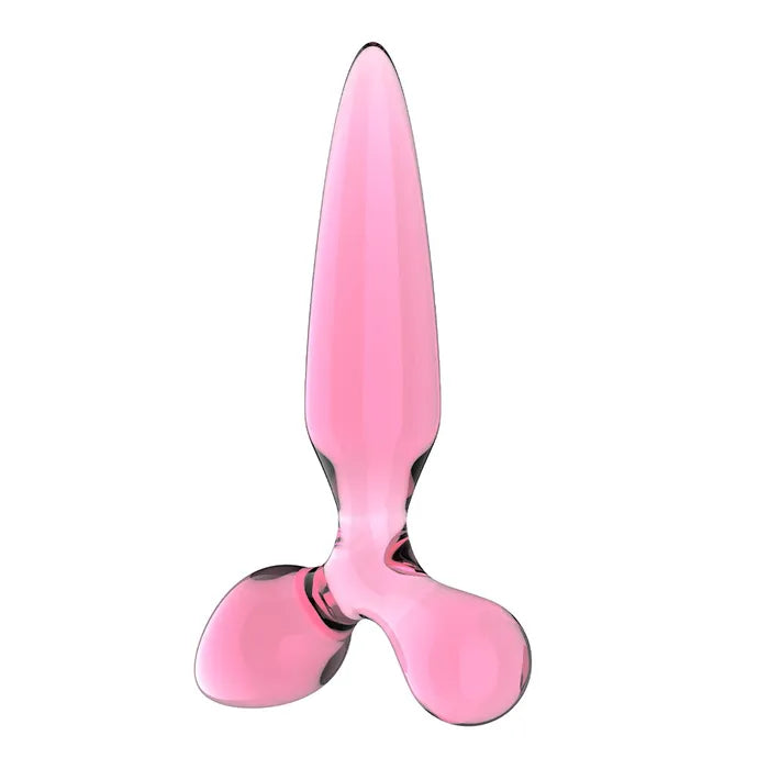 Satisfyer Triple Crystal 2 Pink Glass 3 In1 Butt Plug Secondary image