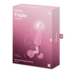 Satisfyer Triple Crystal 2 Pink Glass 3 In1 Butt Plug