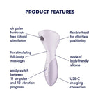 Satisfyer Wand Erful USB Rechargeable Air Pulse Massage Wand 15.8cm Violet Satisfyer