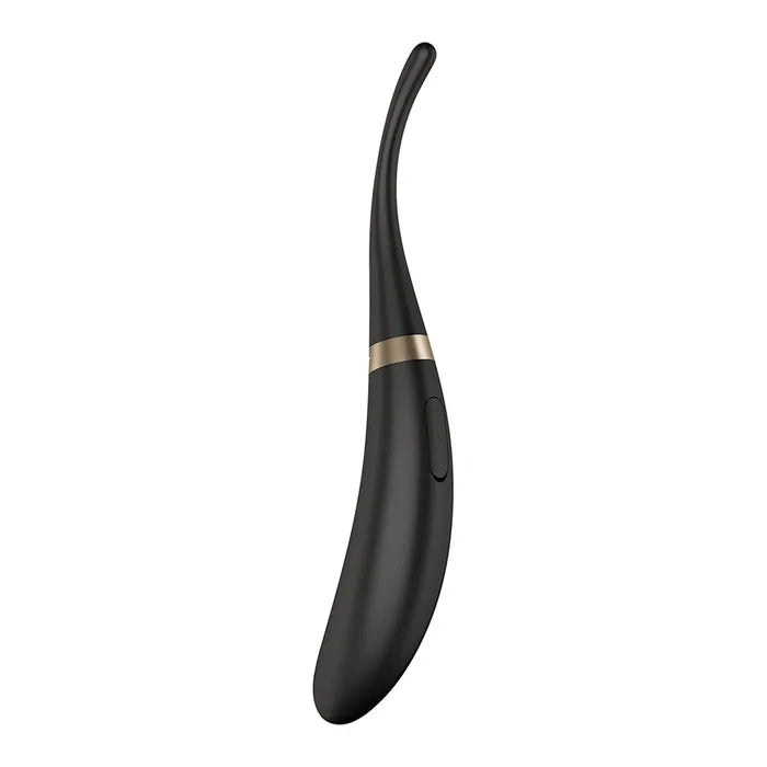 Satisfyer Tip Tease Black USB Rechargeable Vibrator With Twirling Tip