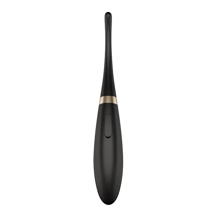 Satisfyer Tip Tease Black USB Rechargeable Vibrator With Twirling Tip