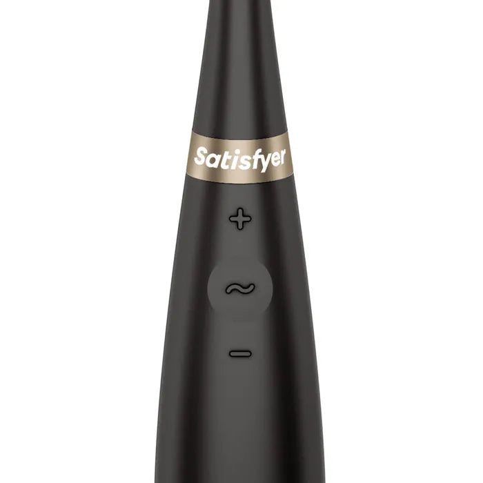 Satisfyer Tip Tease Black USB Rechargeable Vibrator With Twirling Tip
