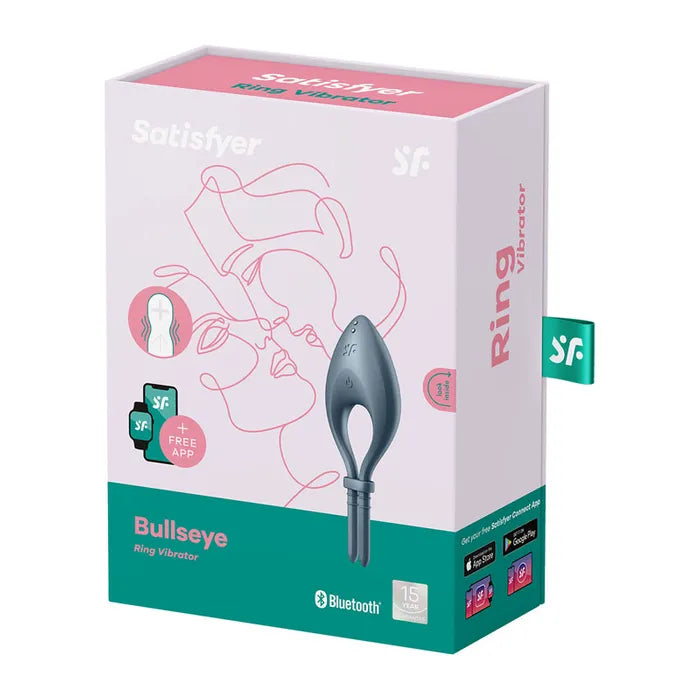Satisfyer Bullseye Navy Vibrating Adjustable Lasso Cock Ring
