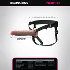 Pipedream Fantasy X Tensions Elite Silicone Hollow Strap On 9 Inch Flesh Pipedream
