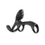 Pipedream Fantasy C Ringz Ultimate Couples Cage Max USB Rechargeable Vibrating Cock Ring Cage Black Pipedream