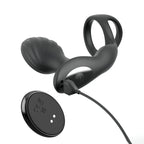 Pipedream Anal Fantasy Elite Ass Gasm Gyro Milk Pro USB Rechargeable Gyrating Butt Plug With Cock Ring Black Pipedream