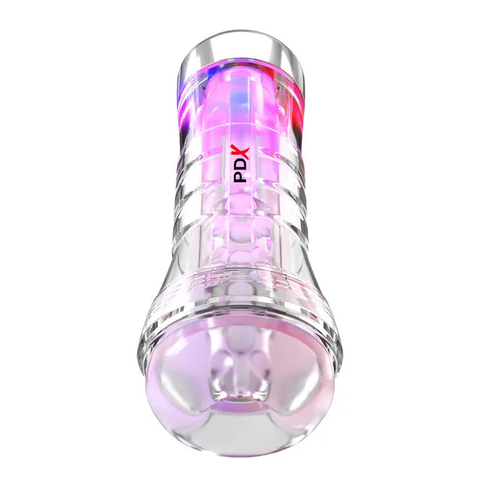 Pipedream PDX Elite ViewTube XXL Stroker With LED Lights Clear Pipedream