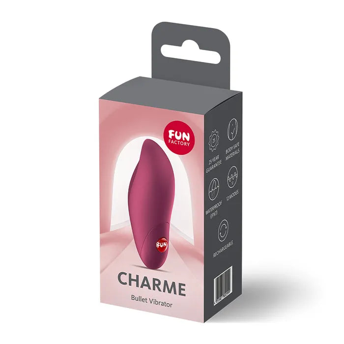 Fun Factory CHARME USB C Rechargeable Stimulator Wine Red