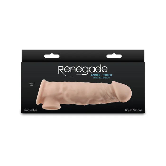 NS Novelties Renegade Annex Thick Penis Extender Sleeve 18.6cm Flesh
