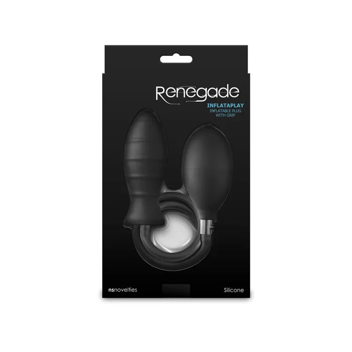 NS Novelties Renegade InflataPlay Inflatable Butt Plug 10.5cm Black