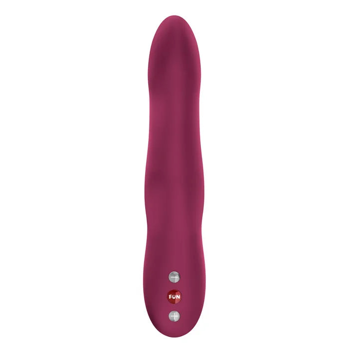 Fun Factory STRONIC WAVE USB C Rechargeable Thrusting Vibrator Wine Red Fun Factory