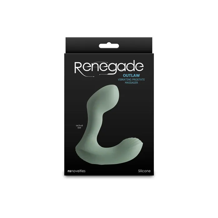 NS Novelties Renegade Outlaw USB Rechargeable Vibrating Prostate Massager 12cm Sage Green