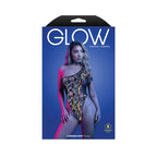 Fantasy Lingerie GLOW Luminescent Flash Teddy Black Reflective Teddy S / M Size