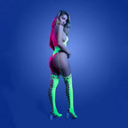 Fantasy Lingerie GLOW Paradigm Bodystocking Glow In Dark Green One Size Fantasy Lingerie