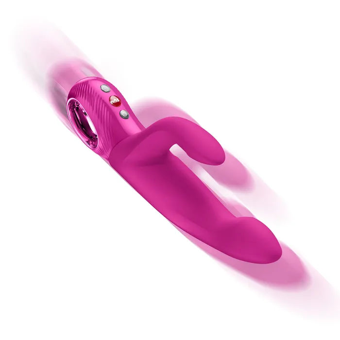 Fun Factory BI STRONIC IMMERSE USB C Rechargeable Thrusting Vibrator Magenta 22.1 cm