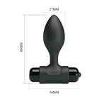 Party Up KEN Vibrating Butt Plug Black Vibrating Butt Plug 8.6cm