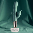Evolved THE SHIMMY USB Rechargeable Thrusting Rabbit Vibrator Green