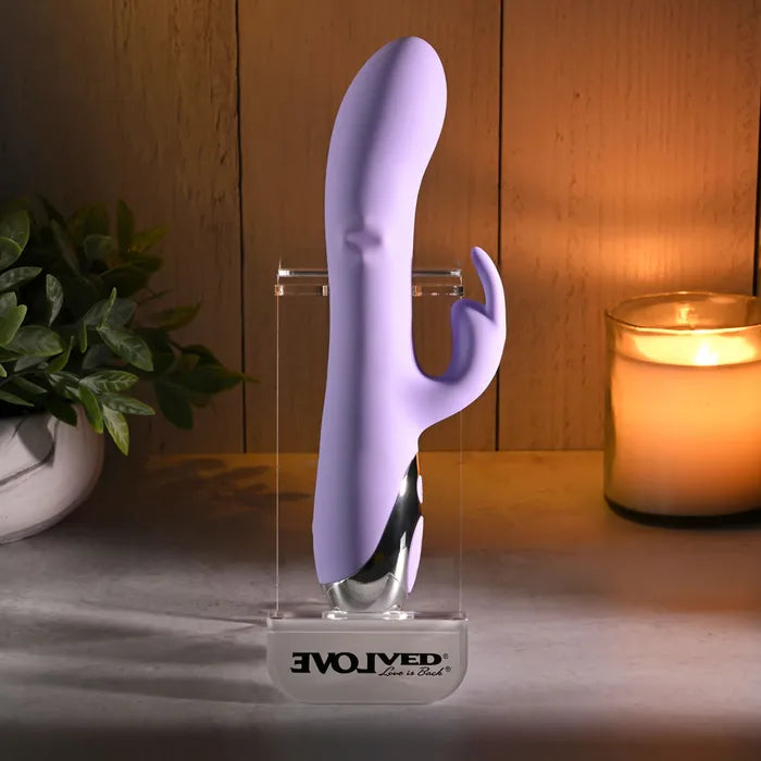 Evolved SPINDERELLA USB Rechargeable Rabbit Vibrator Purple Main image