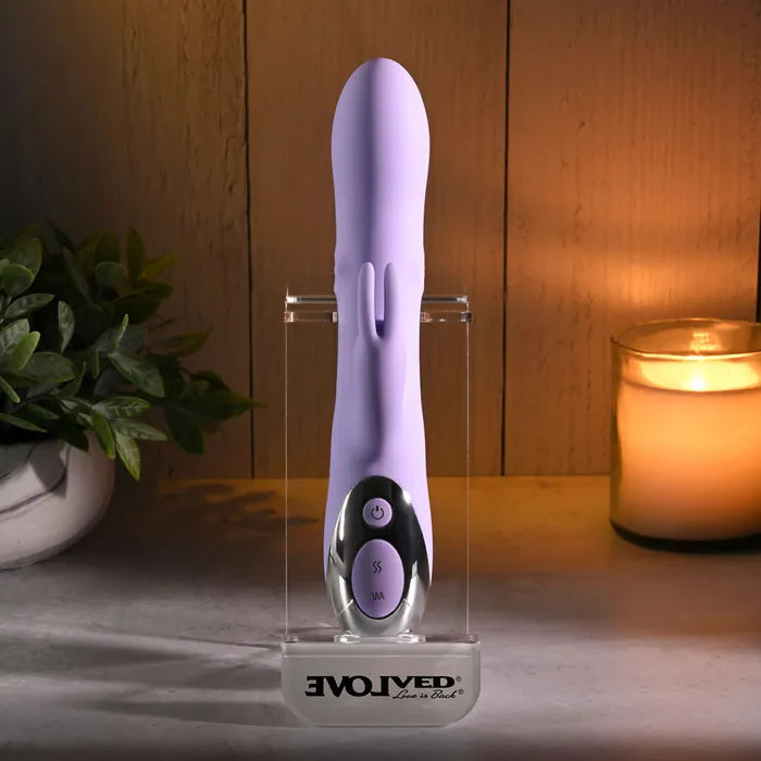 Evolved SPINDERELLA USB Rechargeable Rabbit Vibrator Purple