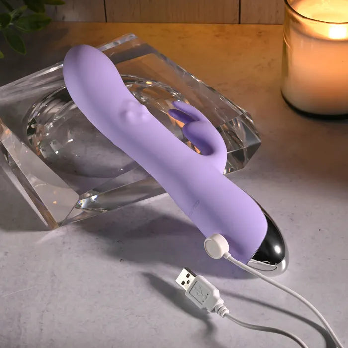 Evolved SPINDERELLA USB Rechargeable Rabbit Vibrator Purple
