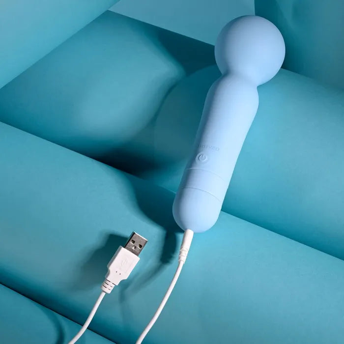 Evolved IRIS USB Rechargeable Massage Wand Blue 18.3 cm