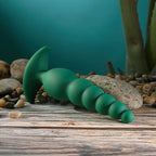 Gender X THE RATTLER USB Rechargeable Vibrating & Twirling Anal Plug Green 17 cm