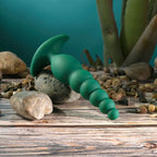 Gender X THE RATTLER USB Rechargeable Vibrating & Twirling Anal Plug Green 17 cm