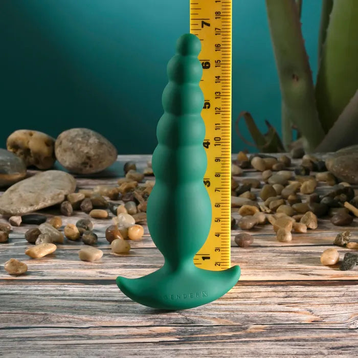 Gender X THE RATTLER USB Rechargeable Vibrating & Twirling Anal Plug Green 17 cm