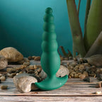 Gender X THE RATTLER USB Rechargeable Vibrating & Twirling Anal Plug Green 17 cm