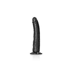 Shots Toys REALROCK Realistic Slim Dildo With Suction Cup 8 Inch Black
