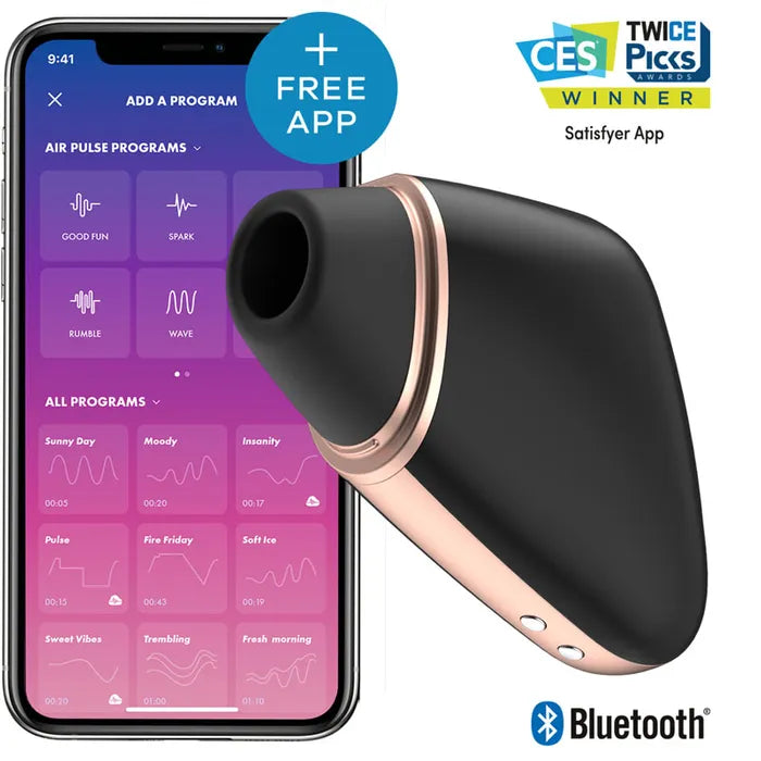 Satisfyer Love Triangle App Contolled Touch Free USB Rechargeable Clitoral Stimulator With Vibration Satisfyer