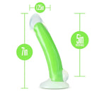 Blush Novelties Neo Elite Glow Omnia Glow In Dark Dual Density Dong 17.8cm Green Blush Novelties