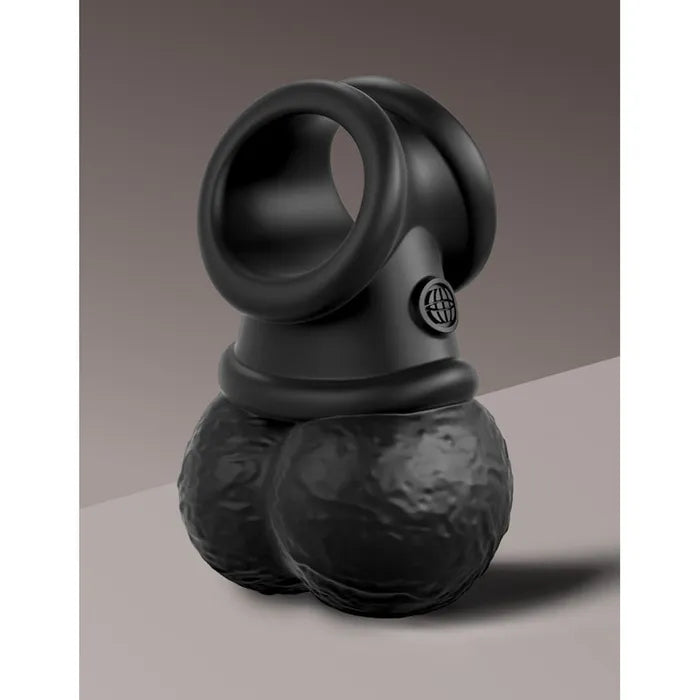 Pipedream King Cock Elite Swinging Silicone Balls Cock Ring Black Pipedream