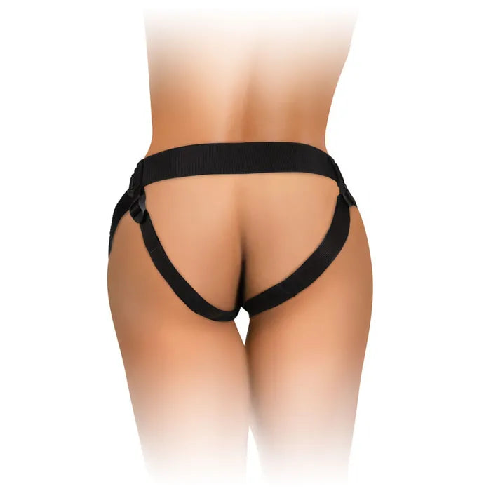 King Cock Elite Comfy Silicone Body Dock Kit - Body Dock Strap-On Harness with Tan 17.8 cm Dong Pipedream