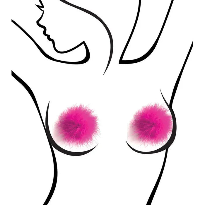 Little Genie Sexy AF Nipple Couture Marabou Reuseable Nipple Pasties Little Genie