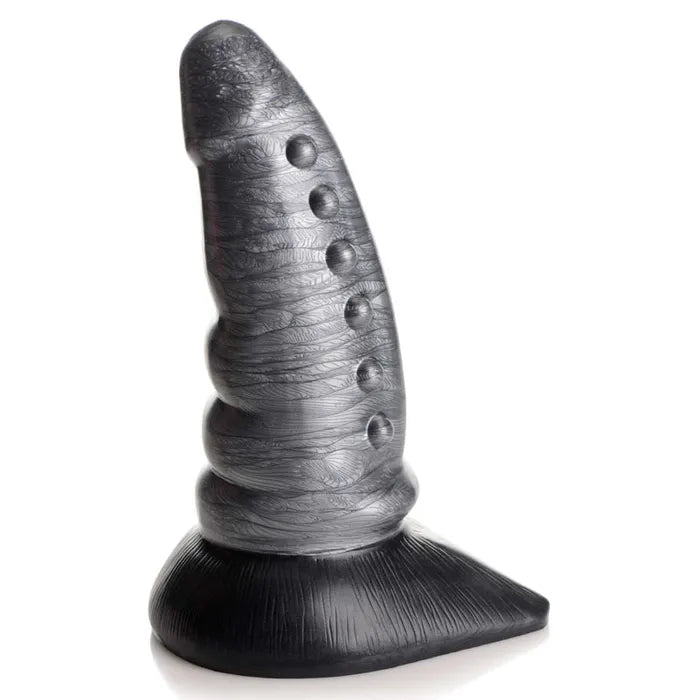 XR Brands Creature Cocks Beastly Tapered Bumpy Silicone Dildo 21cm Silver Secondary image