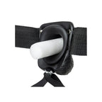 REALROCK Hollow Strapon with Balls - 23 cm Black - Black 23 cm Hollow Strap-On Shots Toys