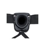 REALROCK Vibrating Hollow Strapon + Balls - 23cm Black - Black 23 cm Vibrating Hollow Strap-On Shots Toys