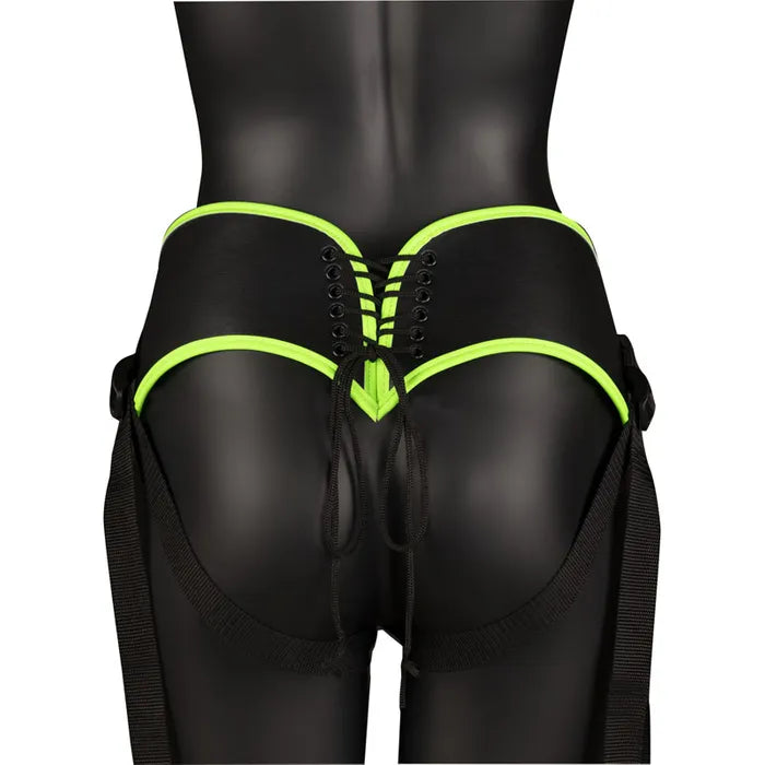 OUCH! Glow In The Dark Strap-on Harness - Glow in Dark 14.5 cm Strap-On Shots Toys
