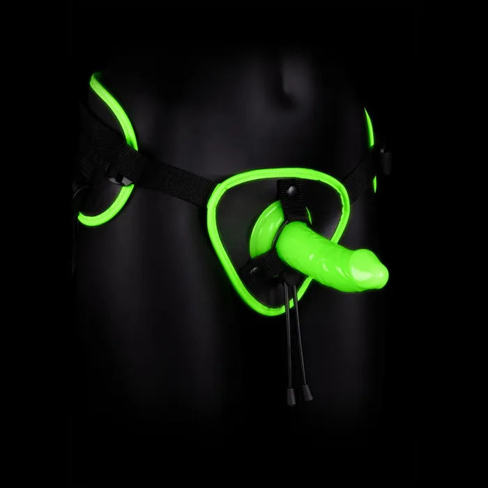 OUCH! Glow In The Dark Strap-on Harness - Glow in Dark 14.5 cm Strap-On Secondary image