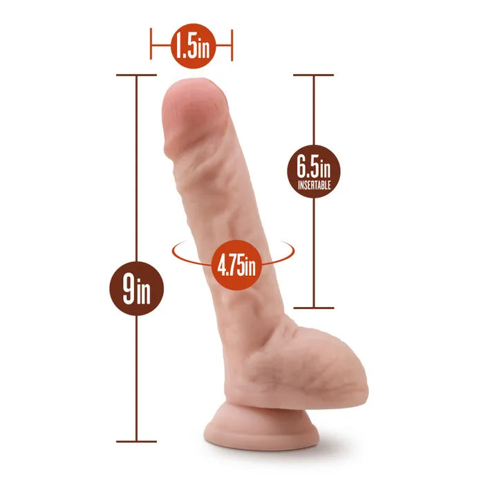 Blush Novelties Dr Skin Silicone Dr Mason Dong 22.9cm Flesh Blush Novelties