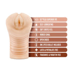 Blush Novelties M Elite Soft & Wet Annabella Vibrating Vagina Stroker Flesh Blush Novelties