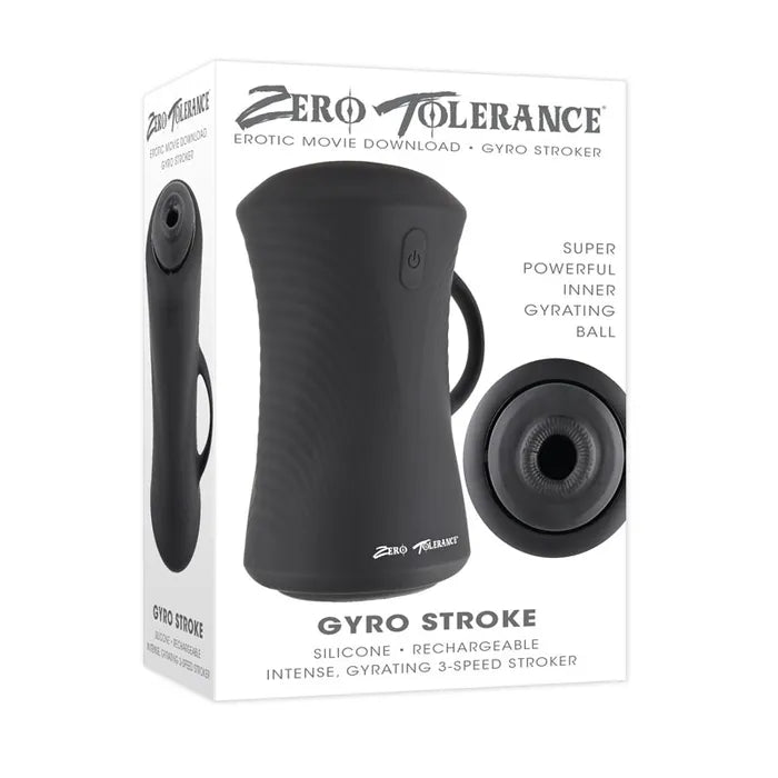 Zero Tolerance GYRO STROKE USB Rechargeable Powered Masturbator Black Zero Tolerance Main image