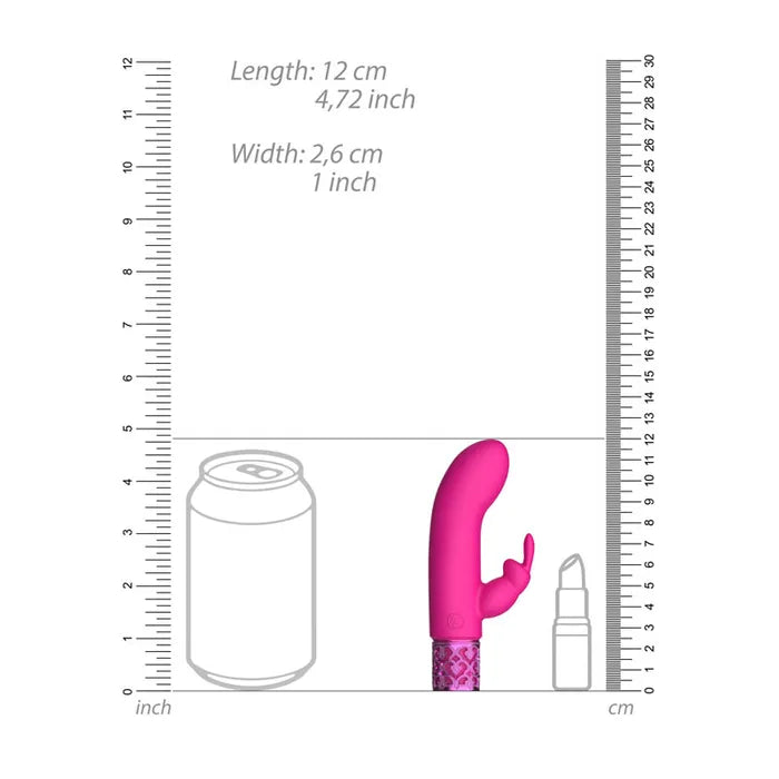 Shots Toys ROYAL GEMS Dazzling Silicone Rechargeable Bullet Vibrator Pink Shots Toys
