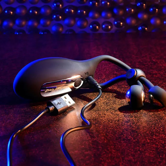 Zero Tolerance THE BIG BANG USB Rechargeable Vibrating Lasso Cock Ring Black Zero Tolerance