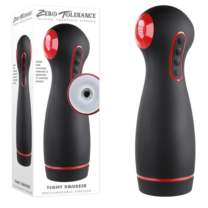 Zero Tolerance TIGHT SQUEEZE USB Rechargeable Vibrating Squeezing & Talking Stroker Zero Tolerance Main image