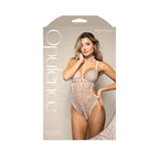 Fantasy Lingerie OPULENCE Iridescent Pearl Teddy White - LOVVA