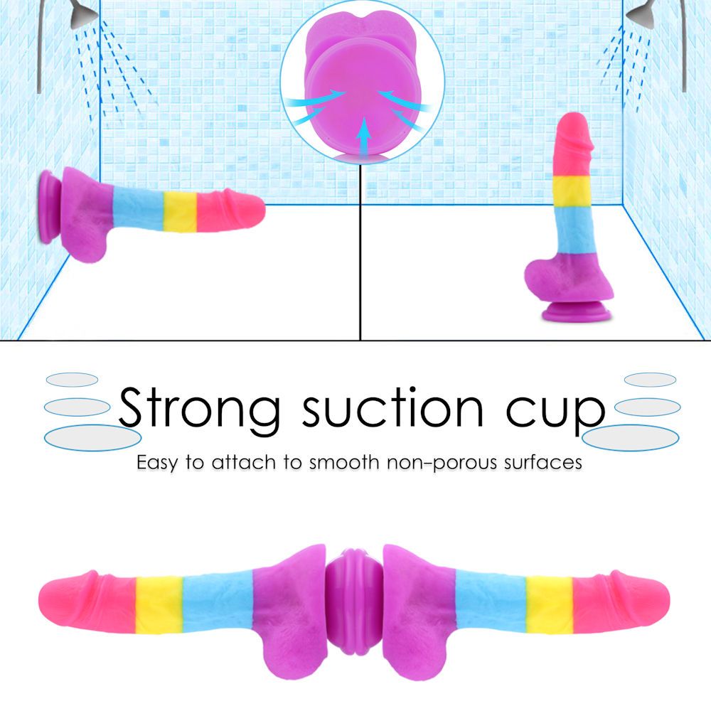 HiSmith Rainbow Silicone Fantasy Dildo 8.2 Inch HiSmith