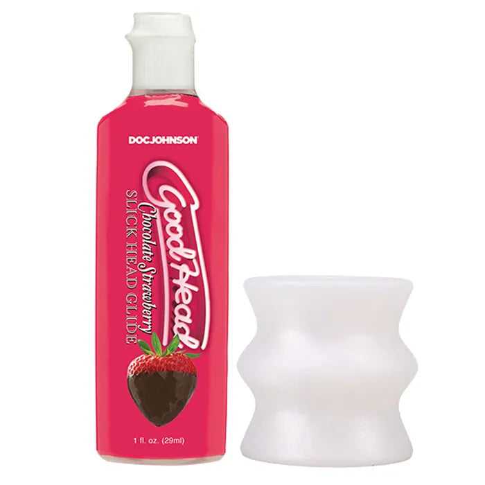 Doc Johnson GoodHead Honeymoon Head Kit Chocolate Strawberry GoodHead Glide With Helping Head Stroker Doc Johnson